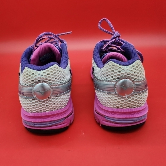 Mizuno Shoe Women's 7 Wave Legend 3 Pearl Gray Pink Purple Running Sneakers - Picture 5 of 12